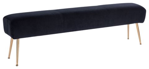 O'donell Velvet Bench - Midcentury - Upholstered Benches - By Afb Decor ... pertaining to O'donell Pu Bench